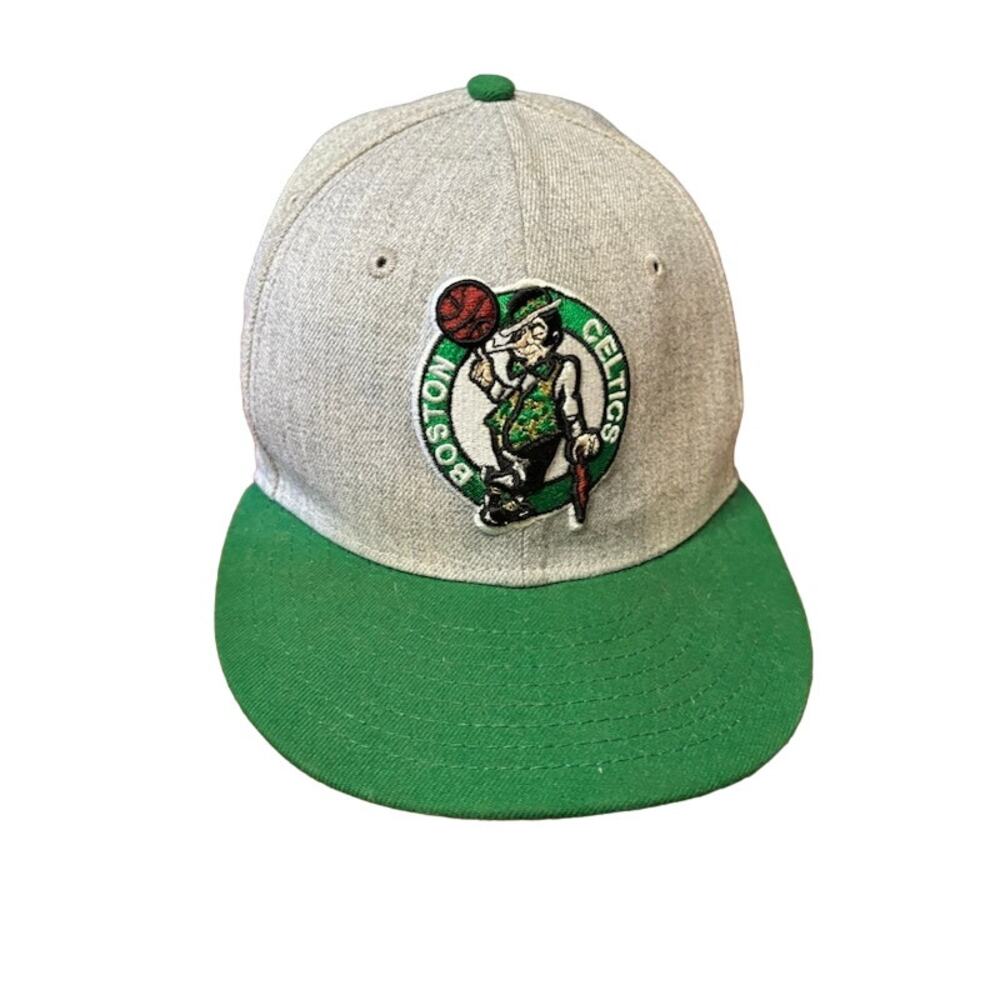 Boston Celtics hat snapback basketball NBA New Era Gray and green
